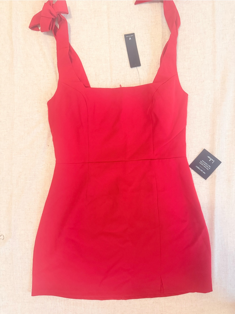 Lulu's Red Strapless Tie-Shoulder Camisole